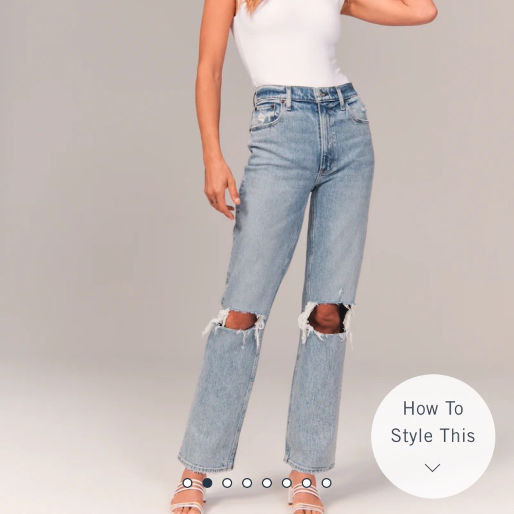 Abercrombie 90s High Rise Straight Jean